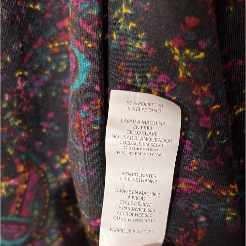 LuLaRoe Madison Skirt Womens Medium Black Paisley New NWT Pleated Pockets - Picture 4 of 5